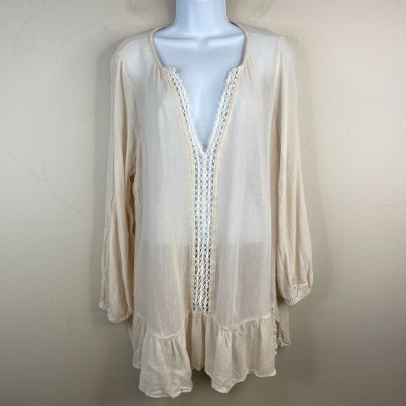 Eberjey Bamboo Sheer Chemise Large Coquette Nightgown Lingerie Quiet Luxury - Picture 1 of 11